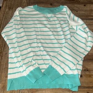 Staccato Blue and White Crew Neck Sweater